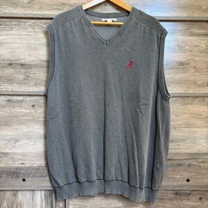 University of Alabama Embroidery Cutter & Buck Gray Pullover Knit Sweater Vest M